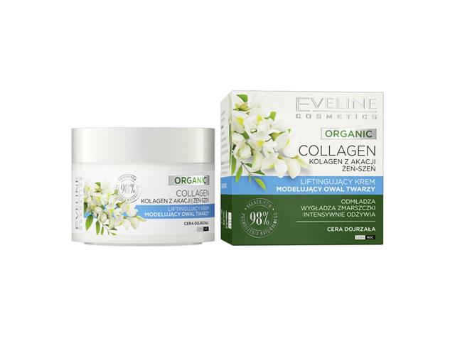 EVELINE COSMETICS ORGANIC COLLAGEN Liftingujacy Krem modelujący owal twarzy interakcje ulotka krem - 50 ml