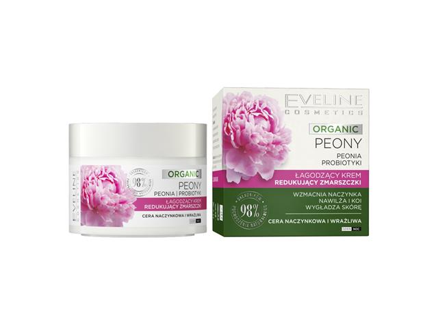 EVELINE COSMETICS ORGANIC PEONY Łagodzący Krem redukujący zmarszczki interakcje ulotka krem  50 ml