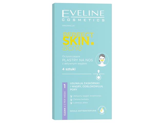 EVELINE COSMETICS PERFECT SKIN.ACNE Oczyszczające Plastry na nos interakcje ulotka plaster - 4 szt.