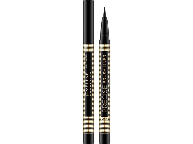 EVELINE COSMETICS PRECISE BRUSH LINER Eyeliner w pisaku z pędzelkiem czarny interakcje ulotka eyeliner  1 szt.