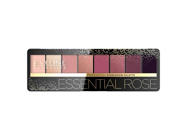 EVELINE COSMETICS PROFESSIONAL EYESHADOW Palette Paleta 8 cieni do powiek Essential Rose interakcje ulotka cień do powiek  1 szt.