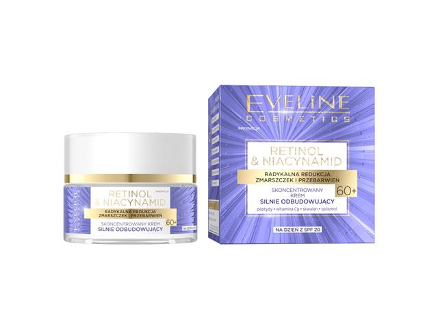 EVELINE COSMETICS RETINOL & NIACYNAMID Skoncentrowany Krem silnie odbudowujący na dzień 60+ interakcje ulotka krem - 50 ml