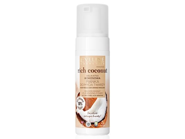 EVELINE COSMETICS RICH COCONUT Delikatna kokosowa Pianka do mycia twarzy interakcje ulotka pianka  150 ml