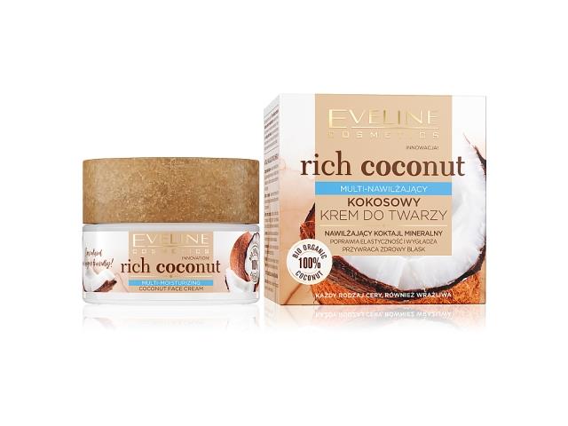 EVELINE COSMETICS RICH COCONUT Multi-nawilżający kokosowy Krem do twarzy interakcje ulotka krem  50 ml