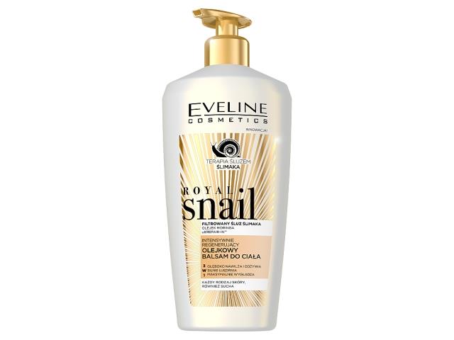 Eveline Cosmetics Roial Snail Balsam olejkowy do ciała intensywnie regenerujący interakcje ulotka   350 ml