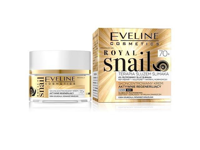 Eveline Cosmetics Royal Snail Krem aktywnie regenerujący na dzień, noc skoncentrowany 70+ interakcje ulotka krem  50 ml