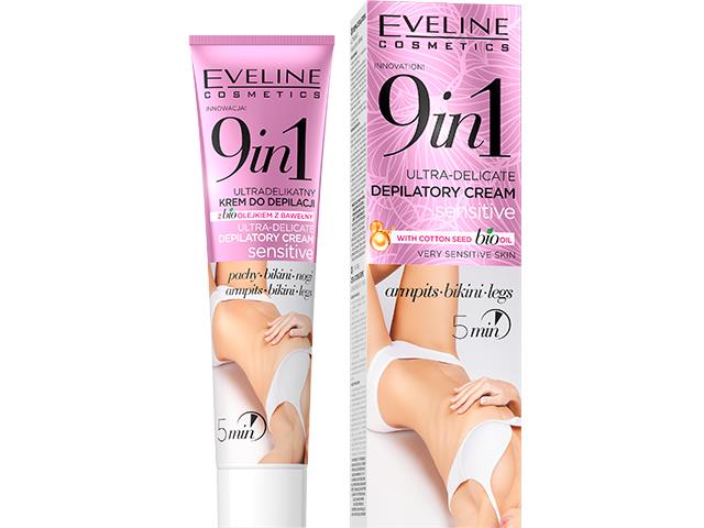 EVELINE COSMETICS SENSITIVE 9w1 Ultradelikatny Krem do depilacji interakcje ulotka krem  125 ml