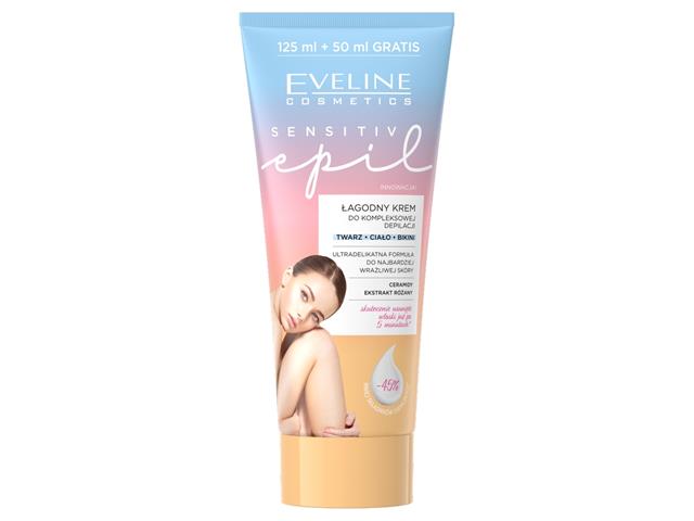 EVELINE COSMETICS SENSITIVE EPIL Łagodny Krem do kompleksowej depilacji interakcje ulotka krem - 175 ml