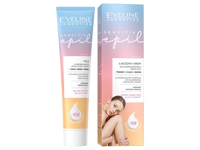 EVELINE COSMETICS SENSITIVE EPIL Łagodny Krem do kompleksowej depilacji interakcje ulotka krem  125 ml