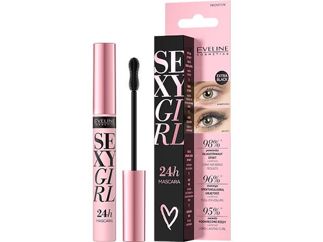 EVELINE COSMETICS SEXY GIRL Tusz do rzęs 24h Mascara interakcje ulotka tusz do rzęs - 10 ml