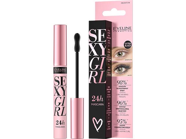 EVELINE COSMETICS SEXY GIRL Tusz do rzęs 24h Mascara interakcje ulotka tusz do rzęs  10 ml