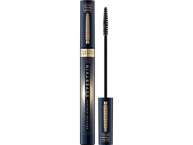 EVELINE COSMETICS SUPERTHIN DEFINING MASCARA Tusz do rzęs z precyzyjną szczoteczką interakcje ulotka tusz do rzęs  6 ml