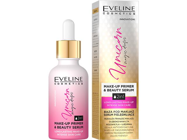 EVELINE COSMETICS UNICORN MAGIC DROPS Pielęgnująca Baza pod makijaż interakcje ulotka baza - 30 ml