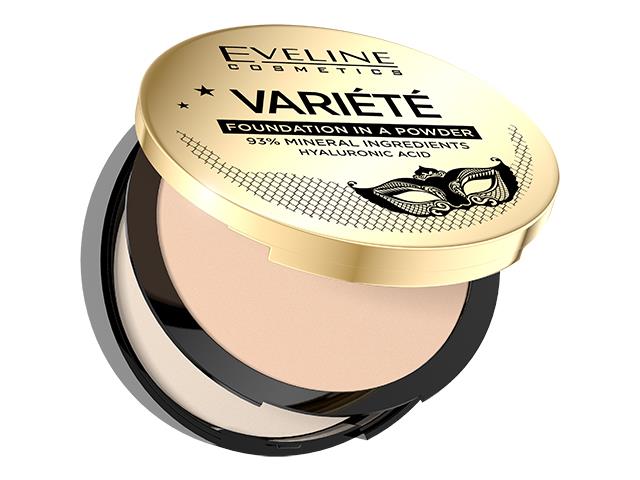 EVELINE COSMETICS VARIETE Podkład mineralny w pudrze nr 01 Light interakcje ulotka podkład - 8 g