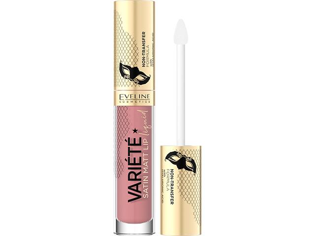EVELINE COSMETICS VARIETE SATIN MATT LIP LIQUID Pomadka w płynie nr 02 interakcje ulotka pomadka do ust - 4 ml