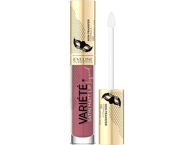 EVELINE COSMETICS VARIETE SATIN MATT LIP LIQUID Pomadka w płynie nr 03 interakcje ulotka pomadka do ust  4 ml