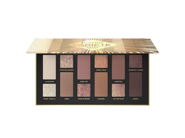 EVELINE COSMETICS VARIETE TIMELESS BRONZE EDITION Cienie do powiek 12 kol. interakcje ulotka cień do powiek - 1 szt.