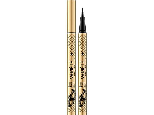 EVELINE COSMETICS VARIETE Wodoodporny Eyeliner w pisaku czarny interakcje ulotka eyeliner  2 g