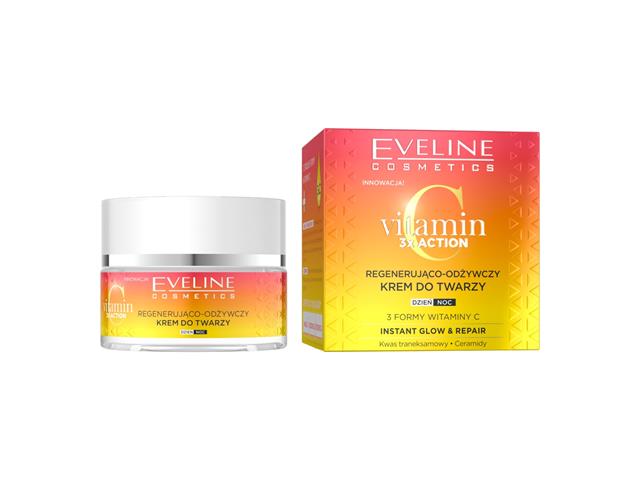 EVELINE COSMETICS VITAMIN C 3X ACTION Regenerująco-odżywczy Krem do twarzy dzień/noc interakcje ulotka krem  50 ml