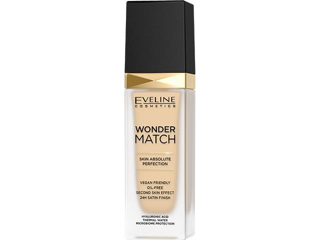 EVELINE COSMETICS WONDER MATCH Luksusowy Pdkład do twarzy nr 05 Light Porcelain interakcje ulotka podkład do twarzy  30 ml