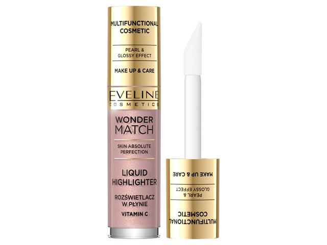 EVELINE COSMETICS WONDER MATCH Multifunkcyjny Rozświetlacz w płynie z Witaminą C 01 interakcje ulotka płyn  4,5 ml