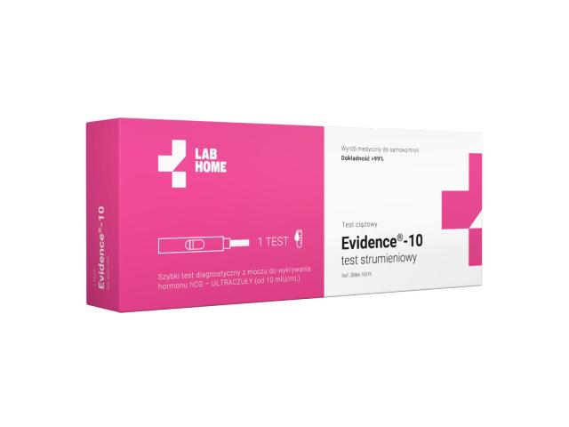 Evidence-10 Test ciążowy ultraczuły interakcje ulotka test ciążowy  1 szt.