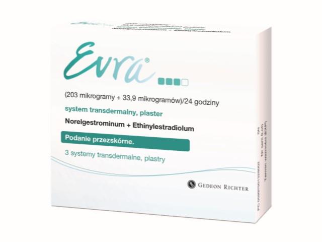 Evra interakcje ulotka system transdermalny,plaster 6mg+600mcg 3 szt.