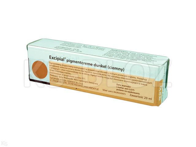 EXCIPIAL PIGMENTCREME DUNKEL Krem maskuj.ciem. interakcje ulotka krem - 20 ml