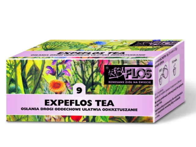 Expeflos Tea interakcje ulotka zioła do zaparzania w saszetkach  25 toreb. po 2 g