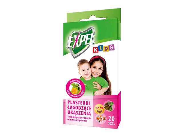 Expel Kids Plasterki łagodzące ukąszenia interakcje ulotka plaster  20 szt.