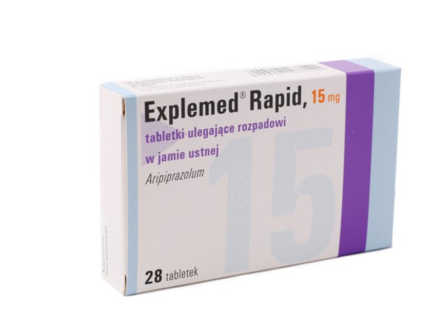 Explemed Rapid interakcje ulotka tabletki ulegające rozpadowi w jamie ustnej 15 mg 28 tabl.