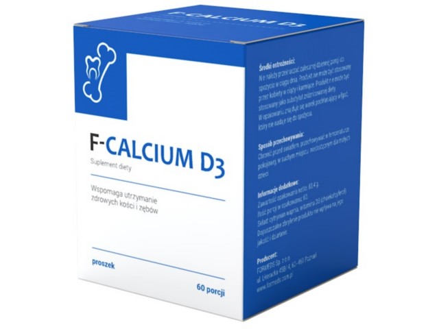 F-Calcium D3 interakcje ulotka proszek  60 daw.