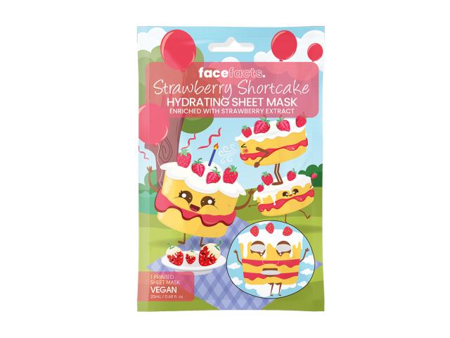 Face Facts Strawberry Shortcake Maska nawilżająca w płachcie interakcje ulotka maseczka - 20 ml