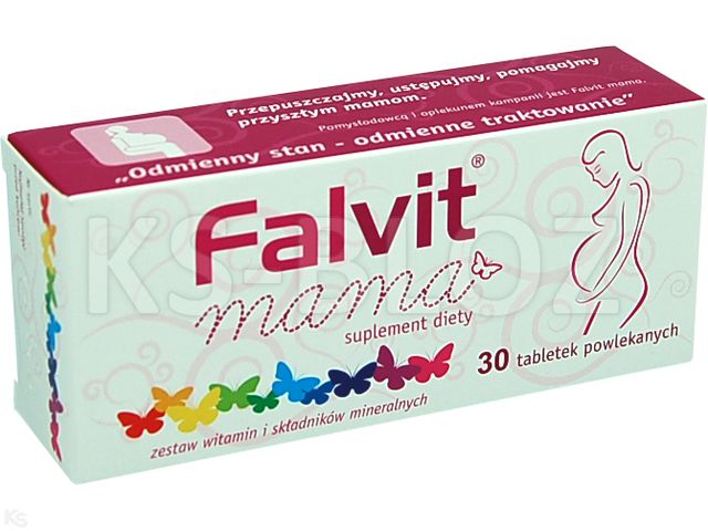 Falvit Mama interakcje ulotka tabletki powlekane  30 tabl.