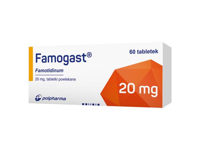 Famogast interakcje ulotka tabletki powlekane 20 mg 60 tabl. (6 blist. po 10 tabl.)