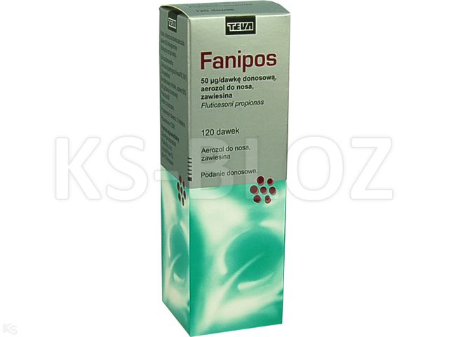 Fanipos interakcje ulotka aerozol do nosa, zawiesina 50 mcg/daw. 1 poj. po 120 daw.