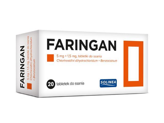 Faringan interakcje ulotka tabletki do ssania 5mg+1,5mg 20 tabl.