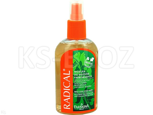 Farmona Radical Mgiełka ochronna włosy farbowane interakcje ulotka spray  200 ml