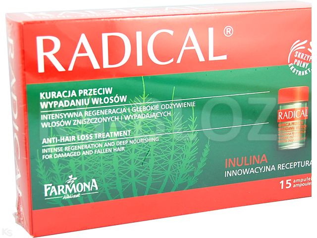 Farmona Radical Odżywka-ampułki do włosów interakcje ulotka odżywka  15 amp. po 5 ml