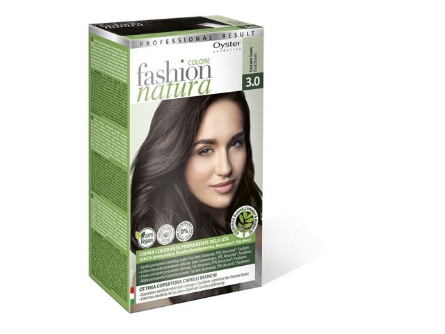 FASHION NATURA Farba do włosów Krem+Utrwalacz+Kuracja 3,0 ciemny brąz interakcje ulotka farba do włosów  50 ml | + 50 ml + 15 ml