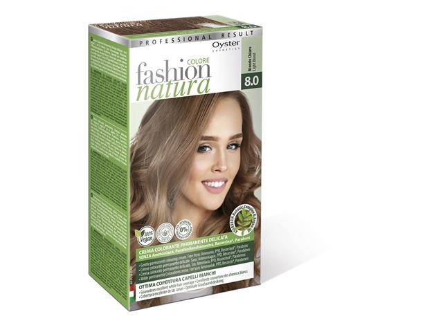 FASHION NATURA Farba do włosów Krem+Utrwalacz+Kuracja 8,0 jasny blond interakcje ulotka farba do włosów  50 ml | + 50 ml + 15 ml