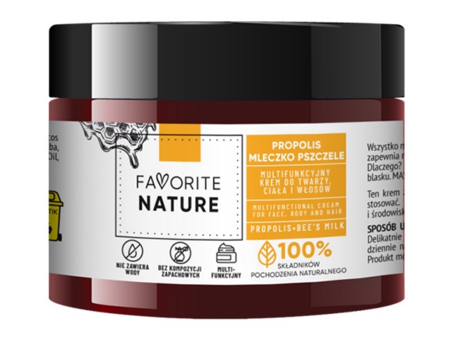 Favorite Natura Krem do twarzy, ciała, włosów multifunkcyjny propolis mleczko pszczele interakcje ulotka krem - 50 ml