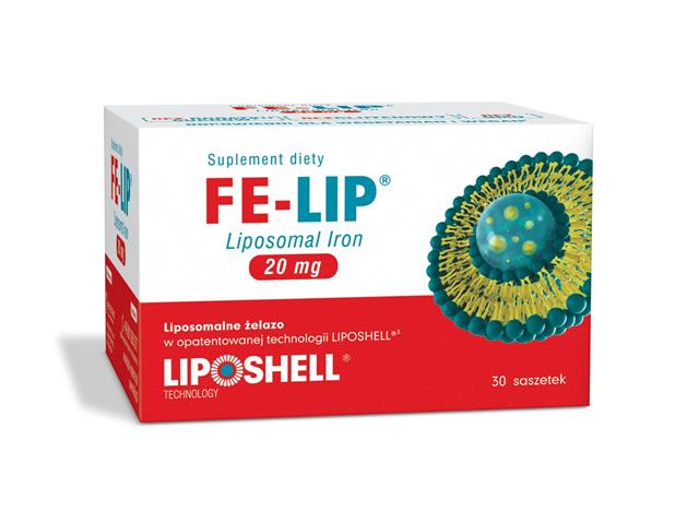 FE-LIP Liposomal Iron 20 mg interakcje ulotka żel doust. - 30 sasz. po 5 g