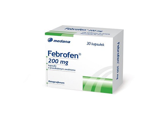 Febrofen interakcje ulotka kapsułki o przedłużonym uwalnianiu 200 mg 30 kaps. (3 blist. po 10 kaps.)