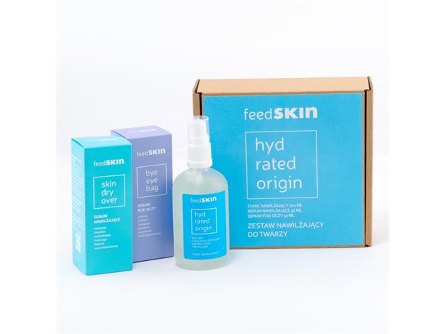 FEEDSKIN Zestaw nawilżający do twarzy Tonik+Serum nawilżające+Serum pod oczy interakcje ulotka zestaw - 100 ml (+ 30 ml + 30 ml)