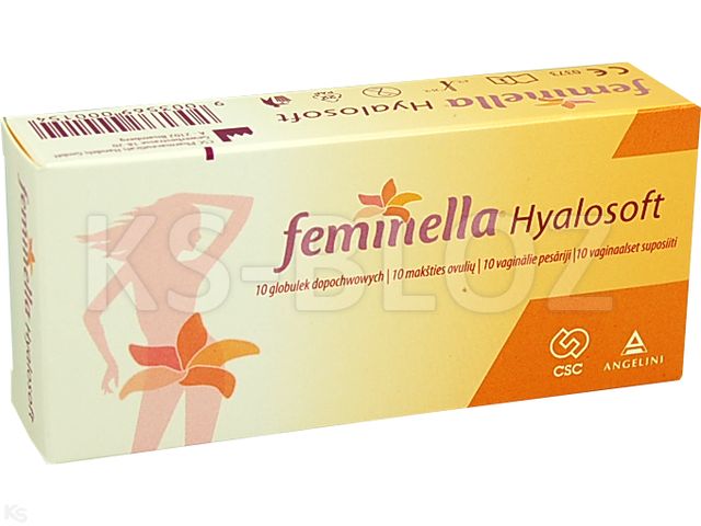 Feminella Hyalosoft interakcje ulotka globulki dopochwowe  10 glob.