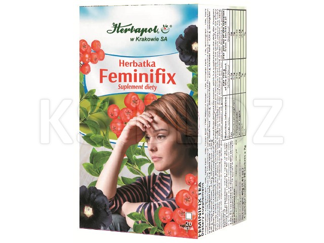 Feminifix Herbatka interakcje ulotka herbata  20 toreb.
