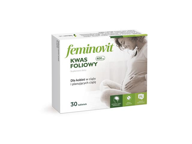 Feminovit Kwas Foliowy interakcje ulotka tabletki  30 tabl.