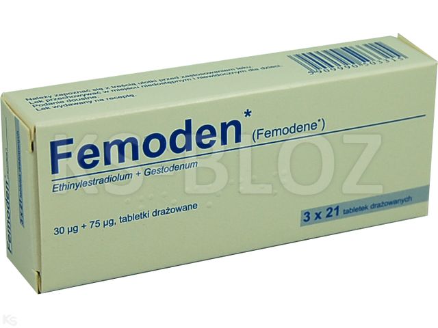 Femoden interakcje ulotka tabletki powlekane 30mcg+75mcg 63 tabl. | 3 blist.po 21 szt.