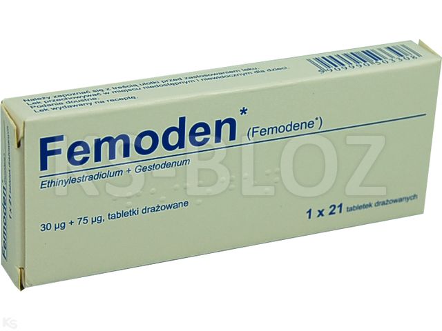 Femoden interakcje ulotka tabletki powlekane 30mcg+75mcg 21 tabl. | blist.